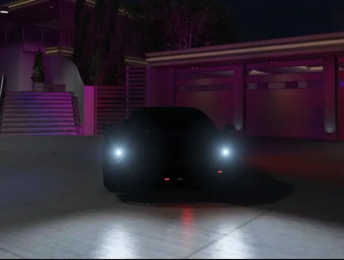 Living Legends Roleplay FiveM custom car night shot